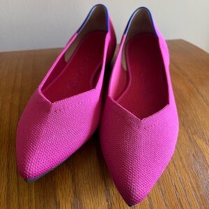 Rothy's Pink Flats Sleek Knit Design